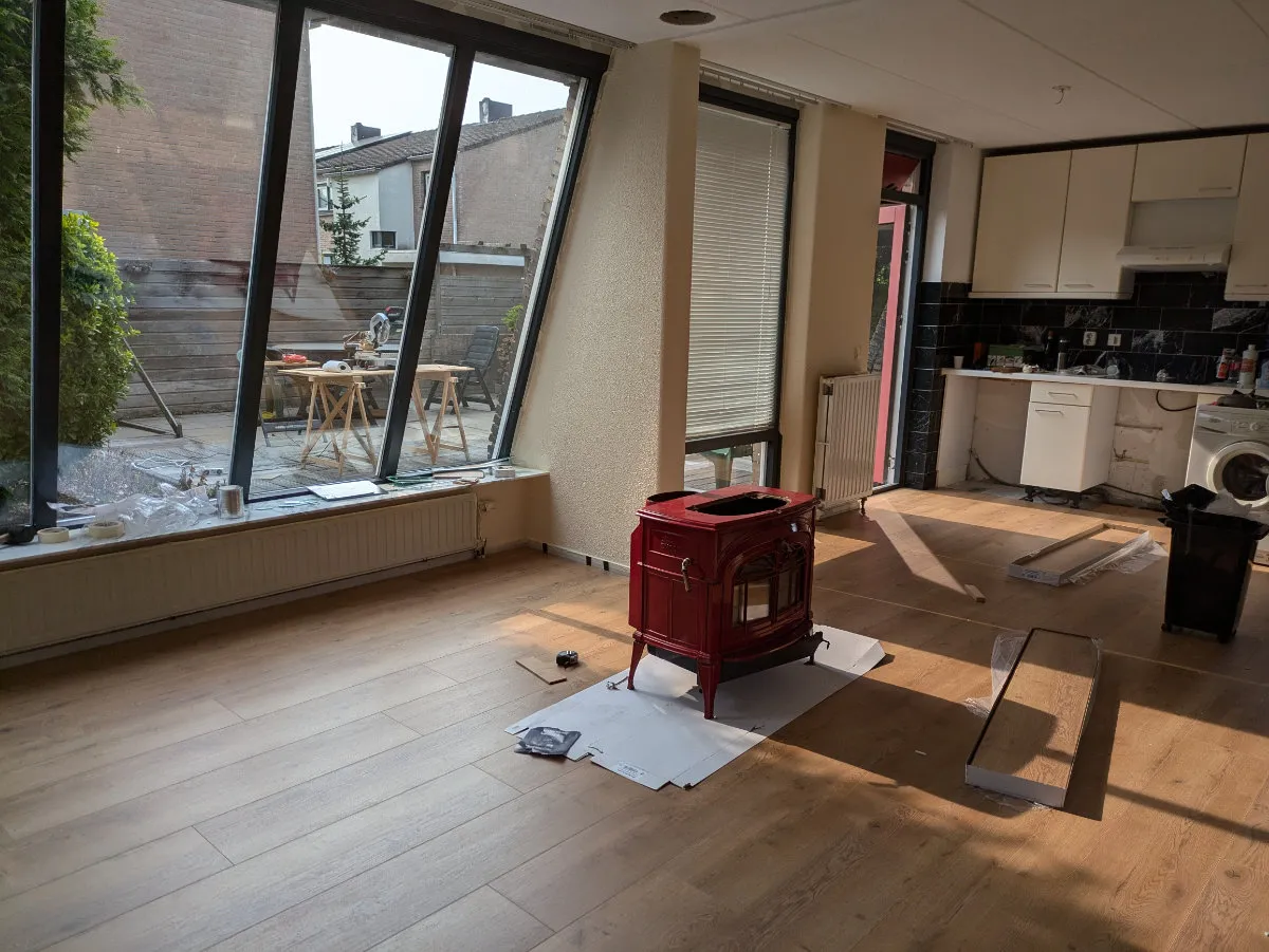 The living room new flooring