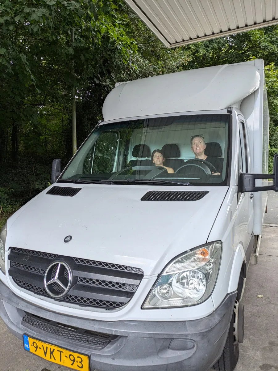 Hilly driving the truck